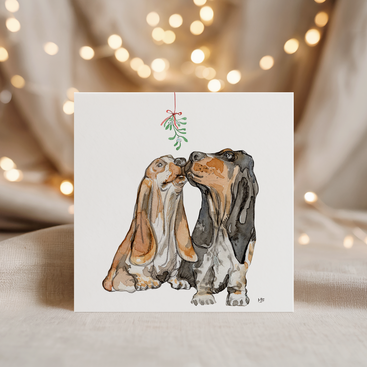 Hondenkaart | Basset Hound / Brak / Vrolijke Honden Illustratie | Studio Springer