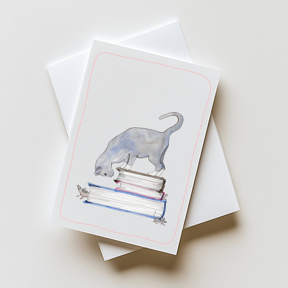 Blauwe Kattenkaart | Blauwe Rus & Britse Korthaar | Studio Springer - book lover