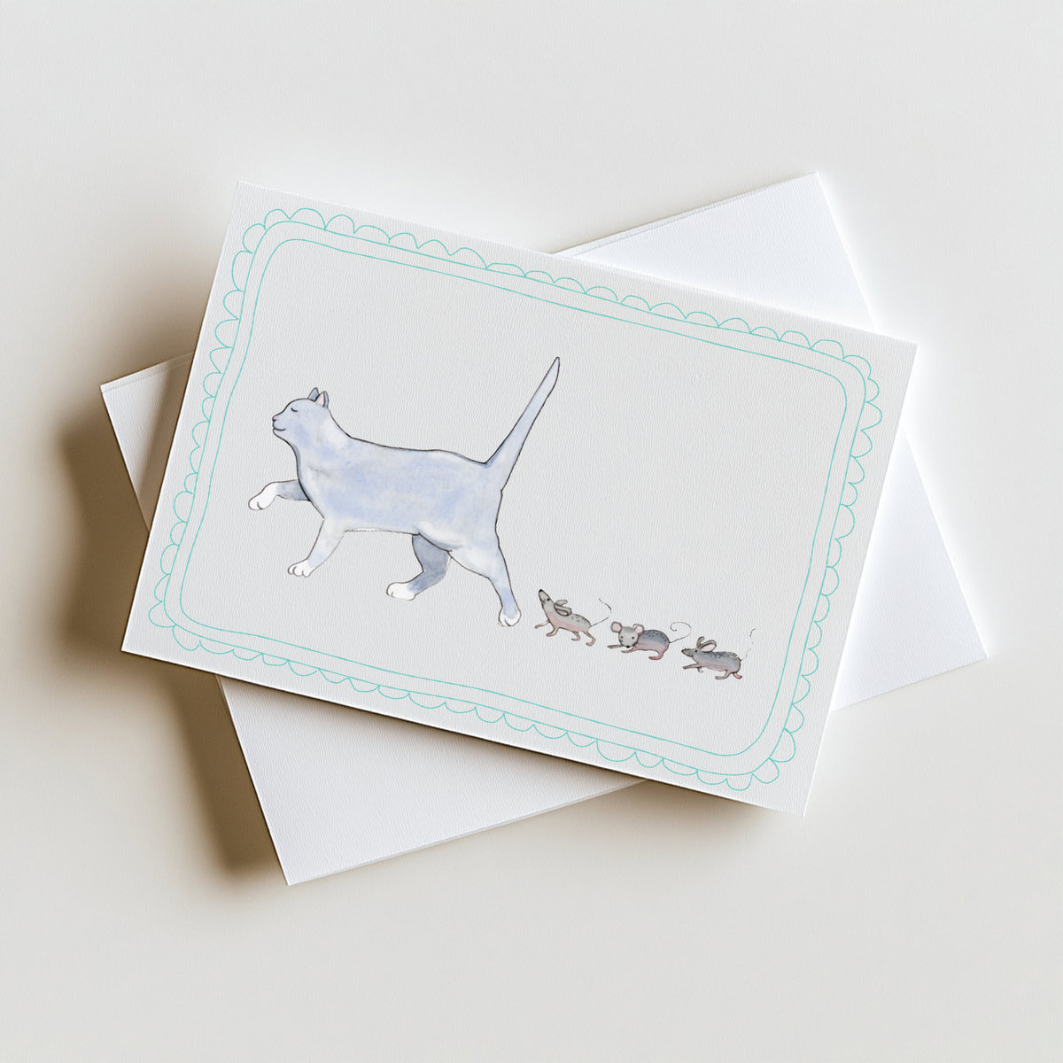 Blauwe Kattenkaart | Blauwe Rus & Britse Korthaar | Studio Springer - follow the leader