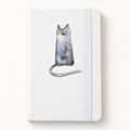 wit gelinieerd notitieboekje met blauwe kat / studio springer
