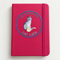 roze notitieboekje met blauwe kat, blanco pagina's, / studio springer