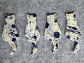 Keramieken Broche - Kat - Blauw-wit (prijs per stuk)