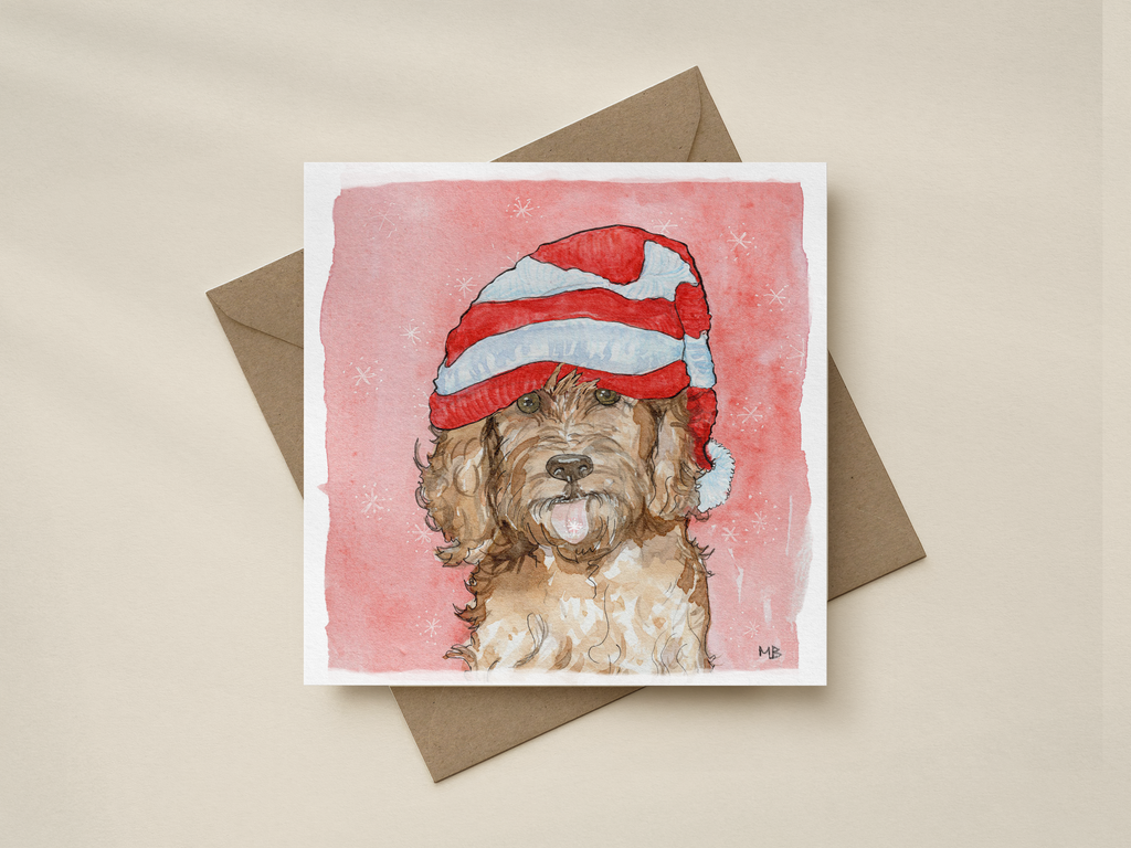 Hondenkaart | doodle / labradoodle / Vrolijke Honden Illustratie | Studio Springer