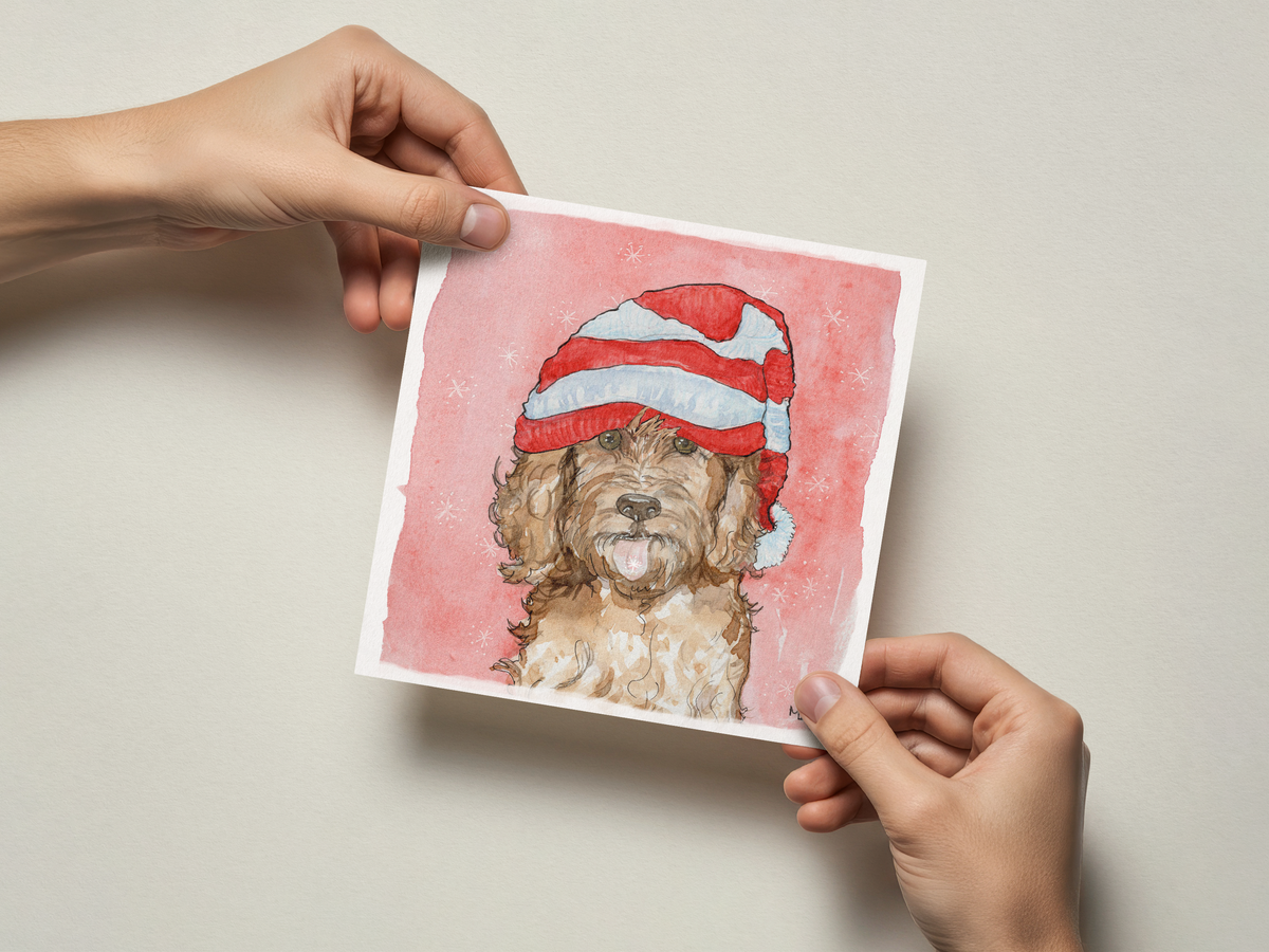 Hondenkaart | doodle / labradoodle / Vrolijke Honden Illustratie | Studio Springer