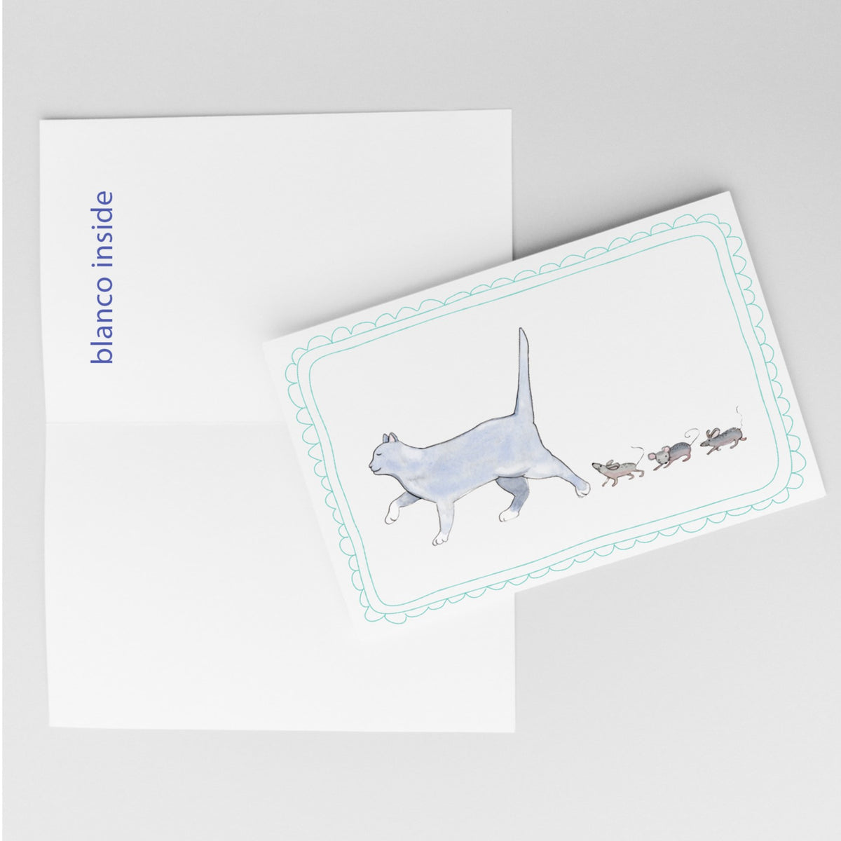 Blauwe Kattenkaart | Blauwe Rus & Britse Korthaar | Studio Springer - follow the leader