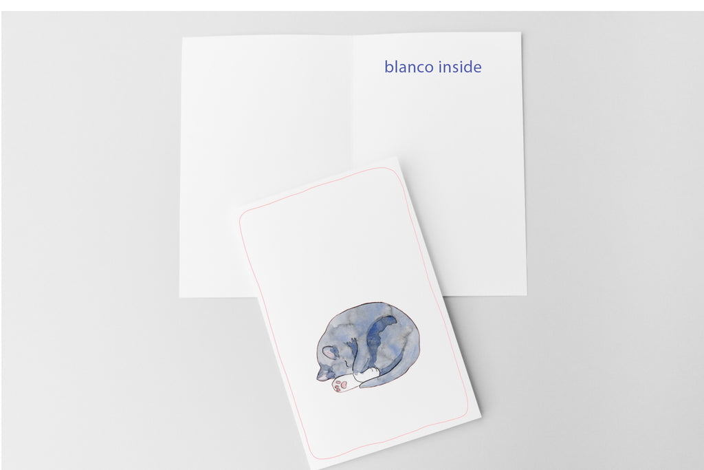 Blauwe Kattenkaart | Blauwe Rus & Britse Korthaar | Studio Springer - sleep