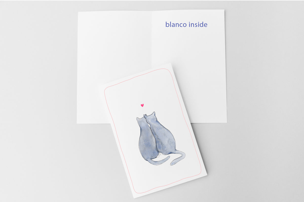 Blauwe Kattenkaart | Blauwe Rus & Britse Korthaar | Studio Springer - love