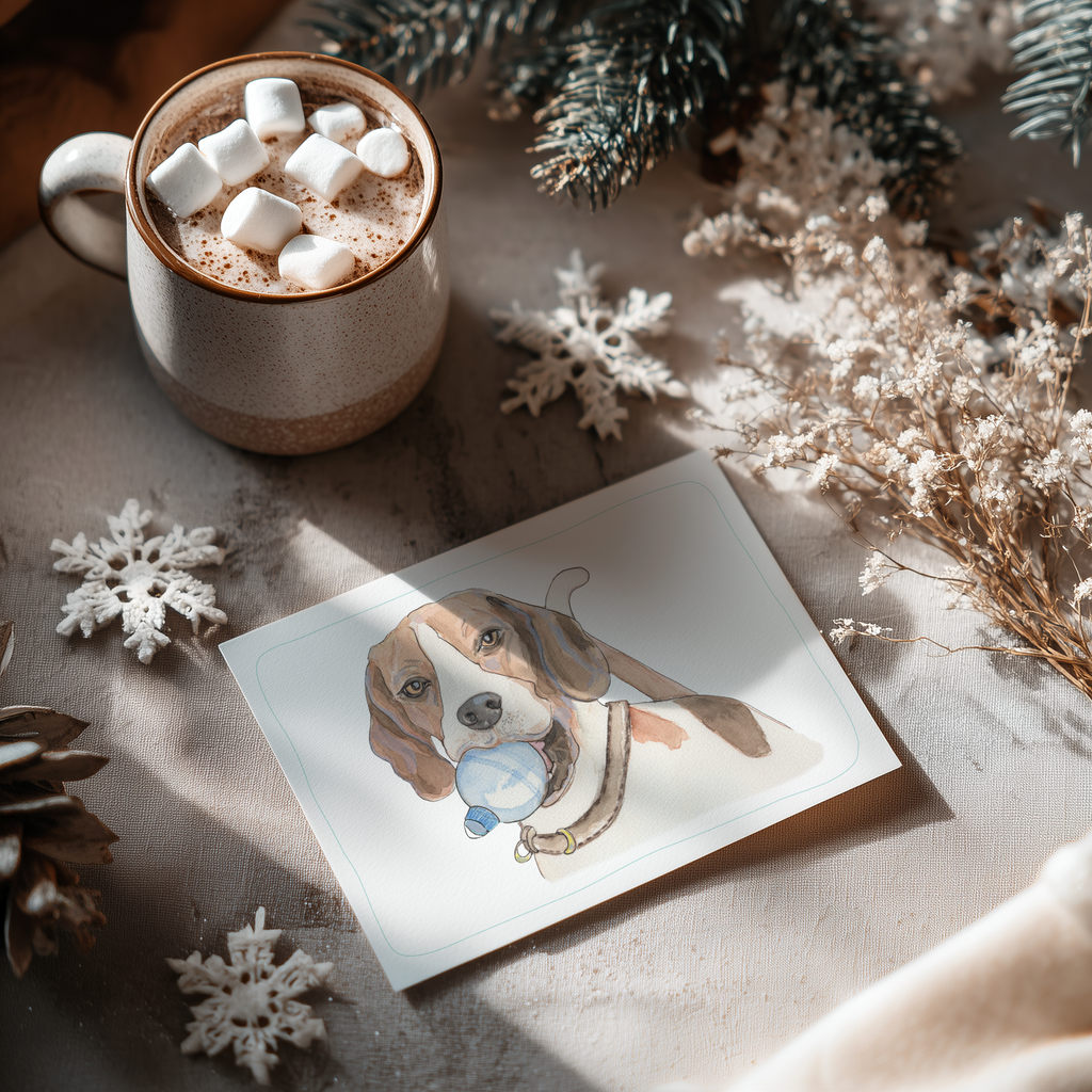 Hondenkaart | Beagle / Vrolijke Honden Illustratie | Studio Springer
