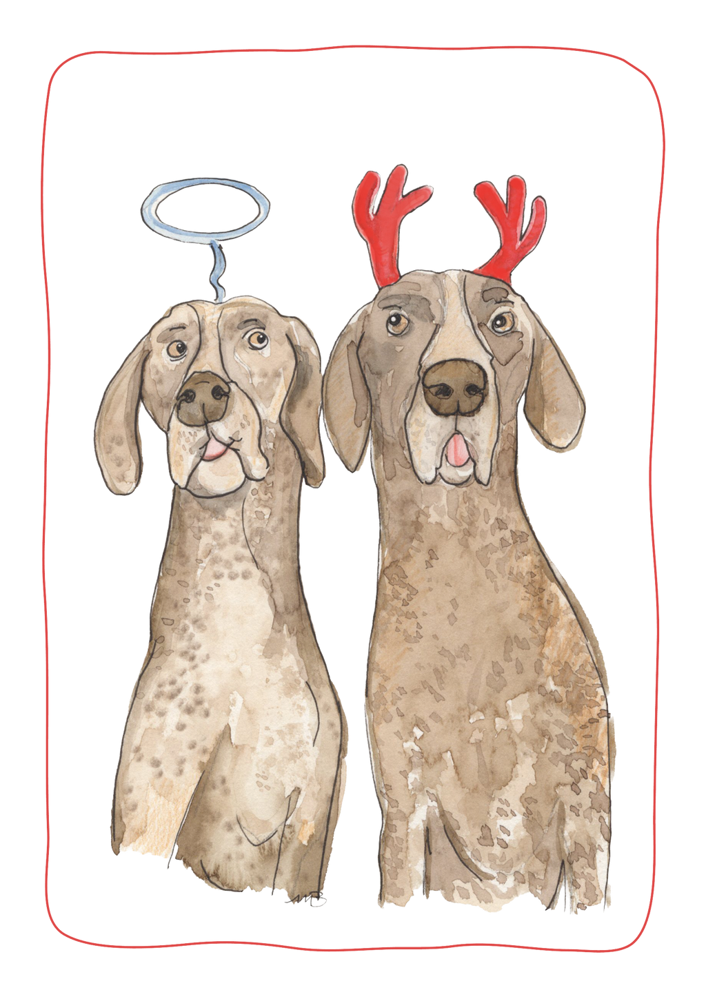 Hondenkaart | pointer / Duitse staander / Vrolijke Honden Illustratie | Studio Springer