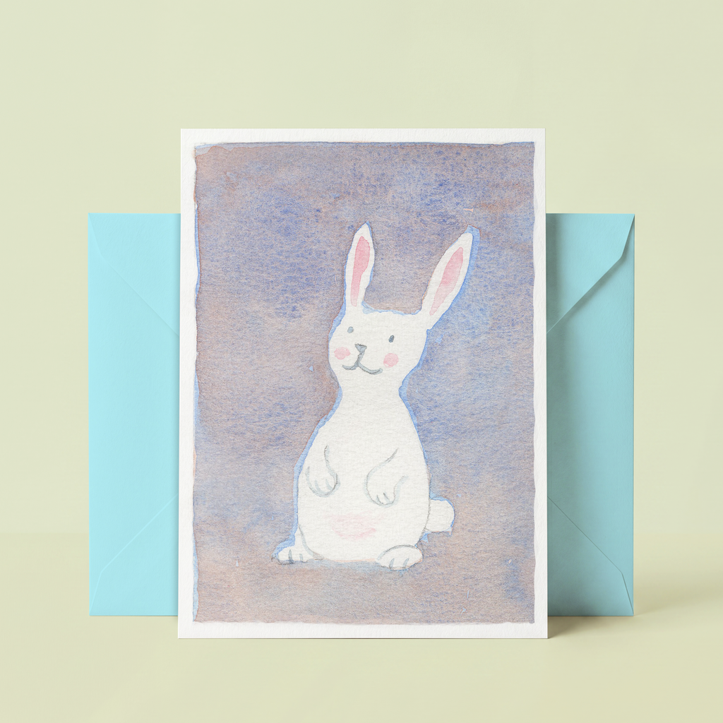 kaart, greetingcard, met lief konijn, studio springer
