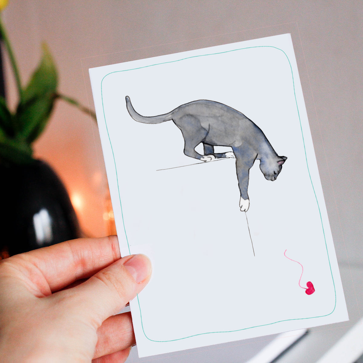 Blauwe Kattenkaart | Blauwe Rus & Britse Korthaar | Studio Springer - jump