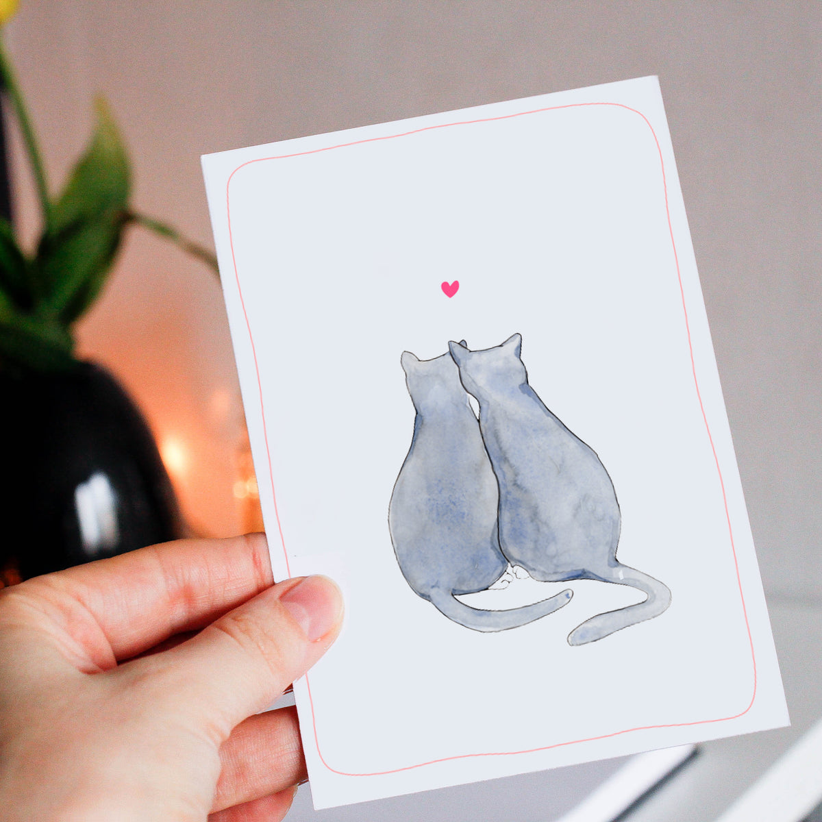 Blauwe Kattenkaart | Blauwe Rus & Britse Korthaar | Studio Springer - love