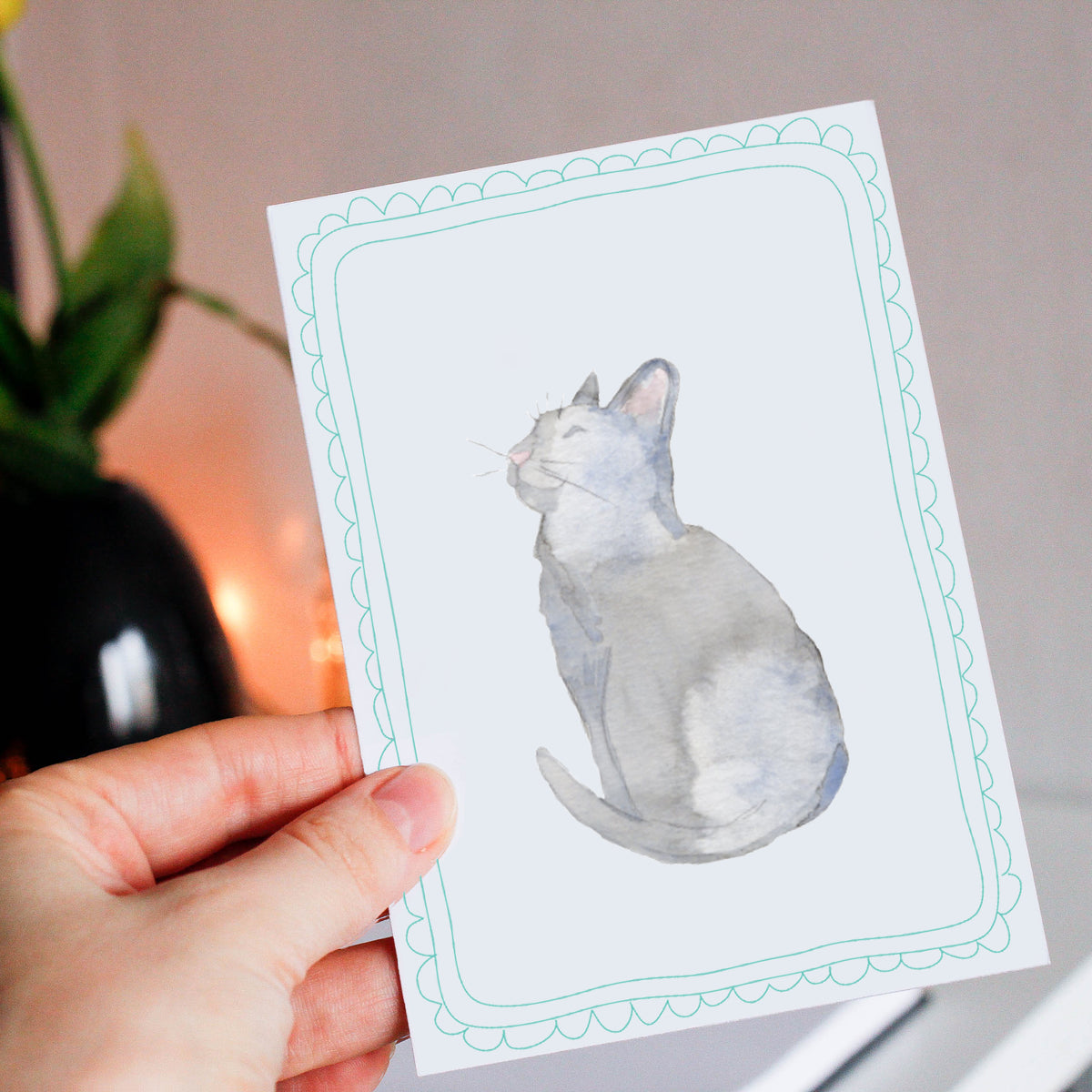 Blauwe Kattenkaart | Blauwe Rus & Britse Korthaar | Studio Springer - sunshine