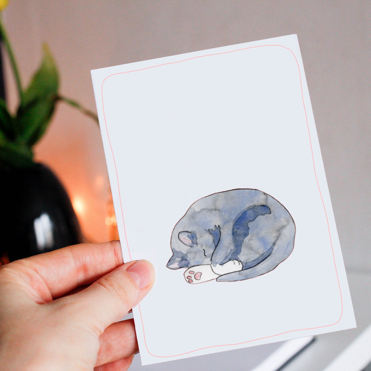 Blauwe Kattenkaart | Blauwe Rus & Britse Korthaar | Studio Springer - sleep
