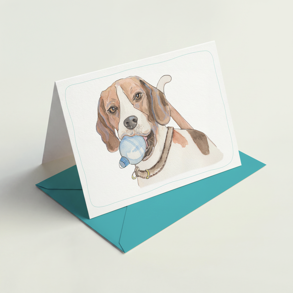 Hondenkaart | Beagle / Vrolijke Honden Illustratie | Studio Springer