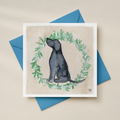 Hondenkaart | zwarte labrador retriever / Black lab / Vrolijke Honden Illustratie | Studio Springer